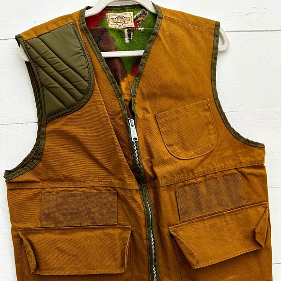 VINTAGE Men's Hunting Vest with Pheasant Lining Interior Size Large - Picture 1 of 5